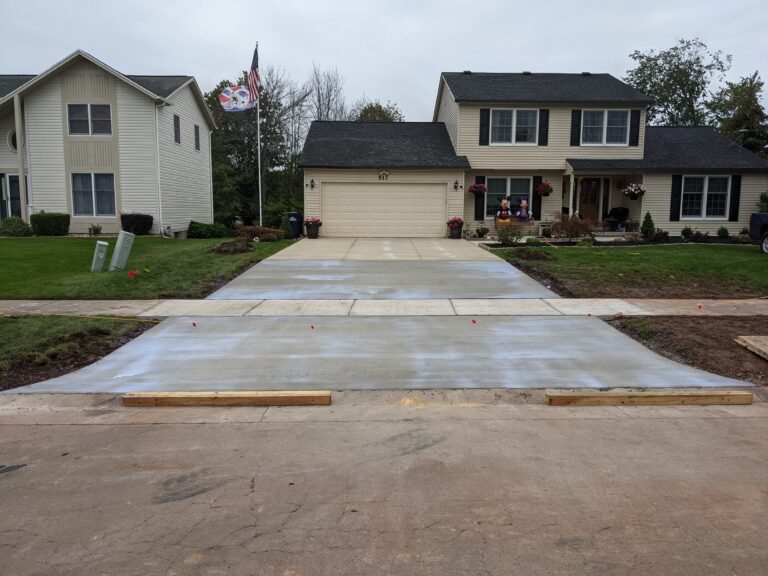 Concrete driveway