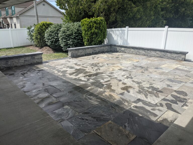 Natural stone patio