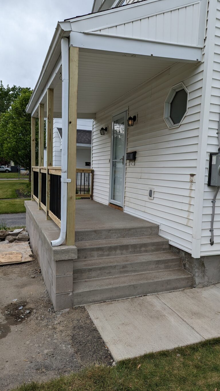 Concrete porch and sidewalk repair