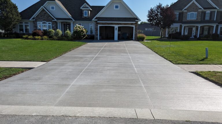 Concrete driveway in Webster, NY