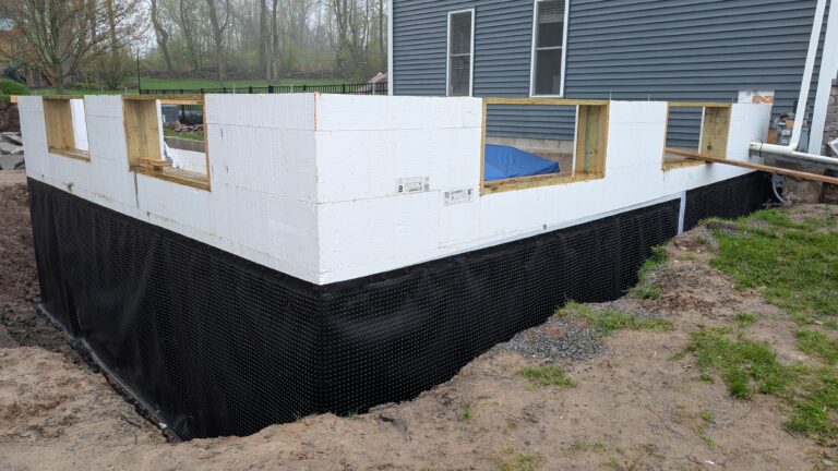 ICF foundation with poured walls